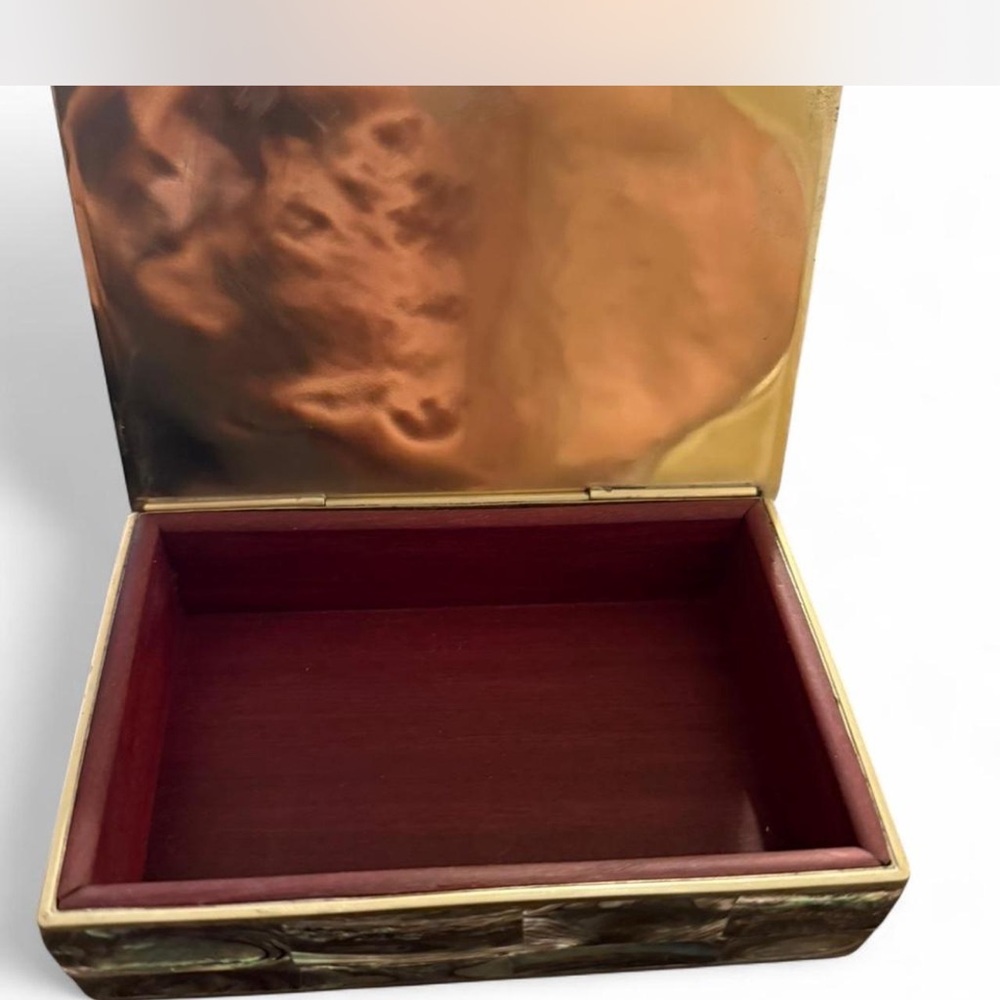 Abalone Shell Mosaic Compact Mirror - Iridescent … - image 3